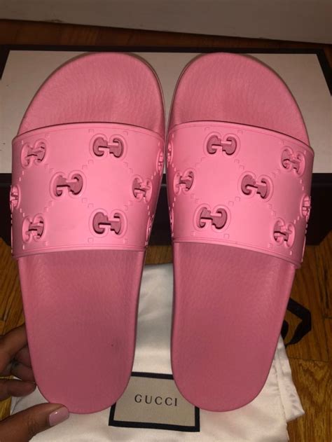 gucci ladies slide shoes|authentic gucci slides.